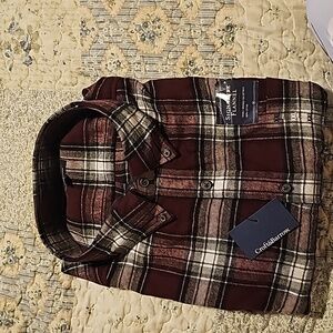 Burgundy, grey and cream flannel xxl
